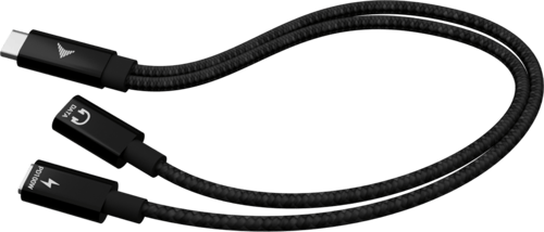 I-tec Usb-c Cable Splitter Audio/data + Pd100w 0.3m Usb-c 2 X Usb-c Svart