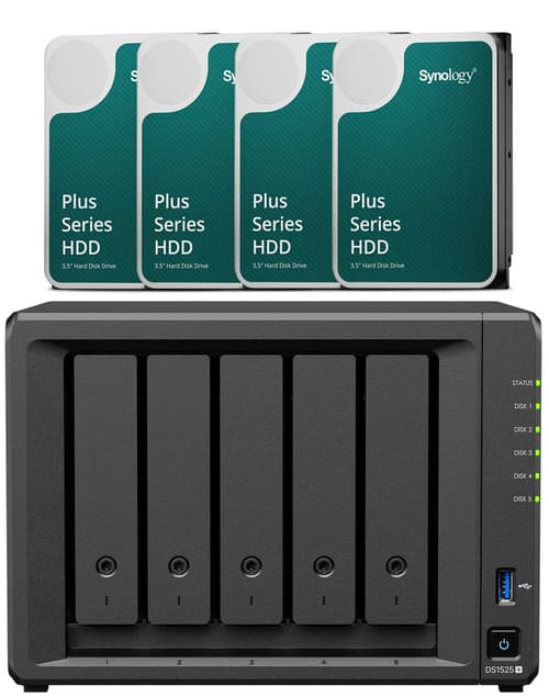 Synology Ds1525+ Sisältää Viisi Valmiiksi Asennettua 16 Tb-kiintolevyä (yhteensä 80 Tb)