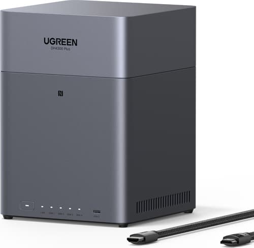 UGREEN NASync DH4300 Plus 4-Bay 120TB NAS 4/4, 1x 2.5GbE, 1x USB-C, 2x USB-A, 8GB RAM (85660)