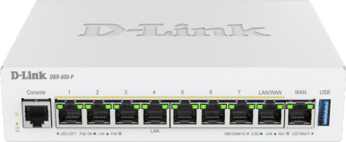 D-link Dbr-600-p/b Kabelruter 2.5 Gigabit Ethernet Hvit