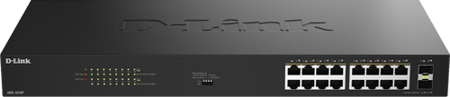 D-link Dgs-1018p/b Netværksswitch Ikke Administreret Gigabit Ethernet (10/100/1000) Strøm Over Ethernet (poe) Sort