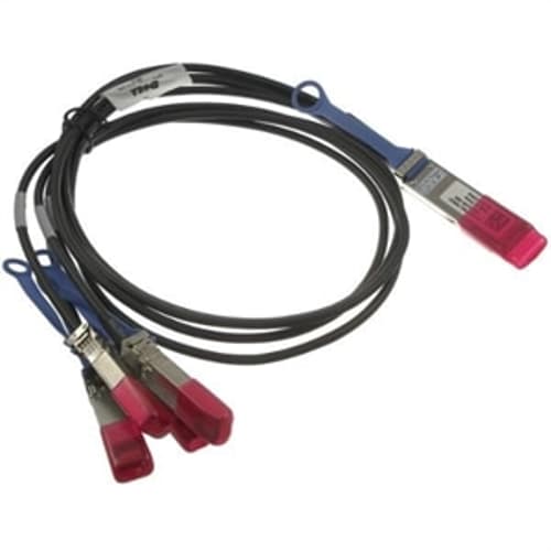 Dell 470-abqb Infiniband- Ja Kuituoptiikkakaapeli 3 M Qsfp28 4x Sfp28 Musta, Punainen 3m Qsfp28 4 X Sfp28