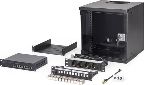Digitus Network Rack Bundle 10 tommer 6u