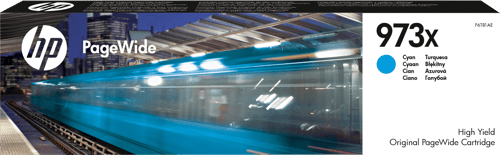 Blækpatron HP 973X cyan - høj kapacitet (PageWide)