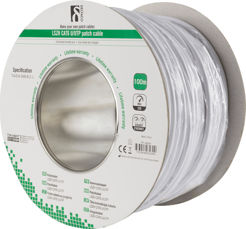 Deltaco Patchkabel Nej Cat 6 100m Vit
