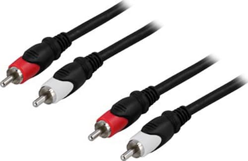 Deltaco Audio 2xrca - 2xrca 0.5m. Rca Rca billede