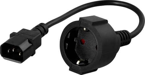 Deltaco Del-109p 0.3m Strømstik Type F Iec C14 Sort billede