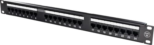 Deltaco Patch Panel Musta Cat 6a 1u