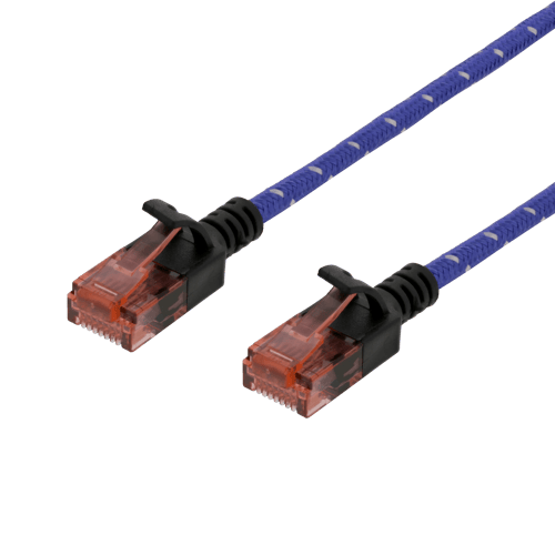 Deltaco Patchkabel Rj-45 Cat 6a 0.5m. Blå billede
