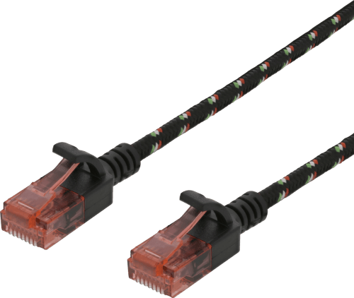 Deltaco Kytkentäkaapeli Rj-45 Cat 6a 1.5m Musta