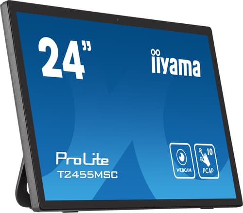 Iiyama Prolite T2455msc-b1 24 tommer Pcap 10p-touch Fhd Ips 16:9 24 tommer 24 tommer Ips 1920 × 1080pixels 400cd/m² 1920 × 1080pixels Ips 16:9 60hz billede