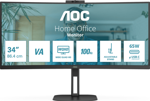 Aoc Cu34v5cw Curved 34"" 3440 × 1440pixels Va 21:9 100hz
