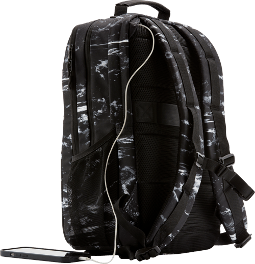 Hp Campus Xl Marble Stone Backpack 16.1 tommer 16.1 tommer Polyester, Polyskum Grå, Sort Grå, Sort billede