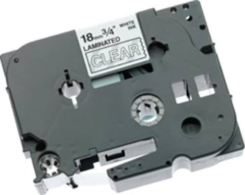 Brother Bånd 18 Mm Tze-145, Hvid/gennemsigtig