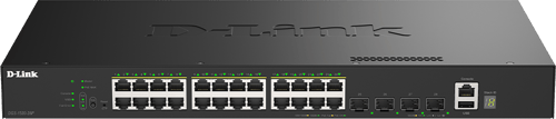 D-link Dgs-1530-28p/e Verkkokytkin Hallittu L2 Gigabit Ethernet (10/100/1000) Power Over Ethernet -tuki Musta