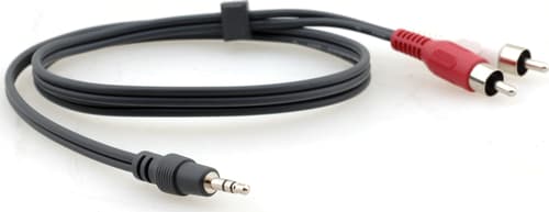 Kramer Electronics C-a35m/2ram-25 Lydkabel 7,6 M 3.5mm 2 X Rca Sort 7.6m. 3,5mm 2 X Rca billede