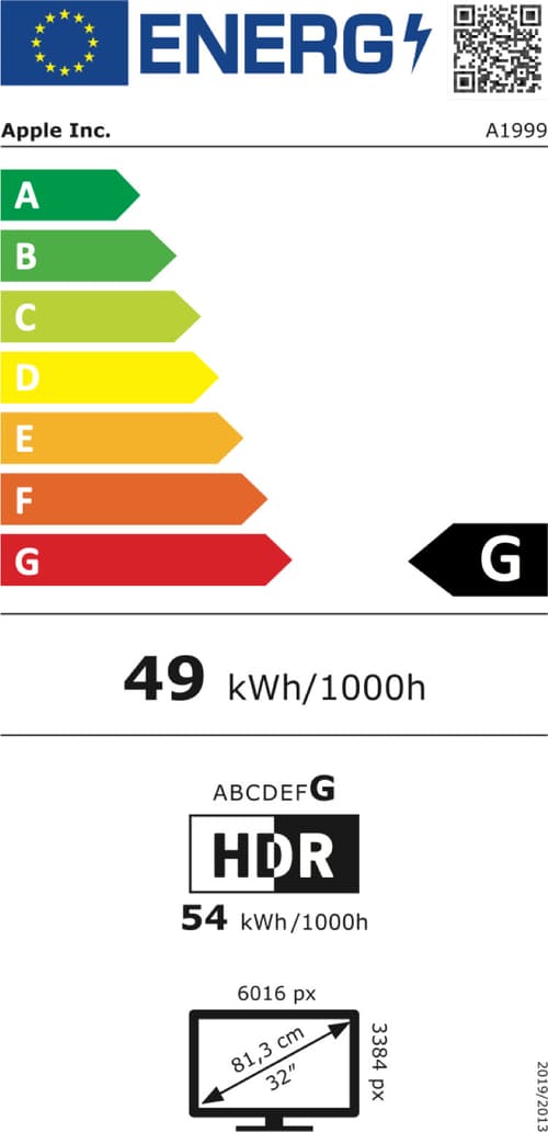 Apple Pro Display Xdr - Standard Glass - (fyndvara Klass 2) 32"" 6016 × 3384pixels Ips 16:9 60hz