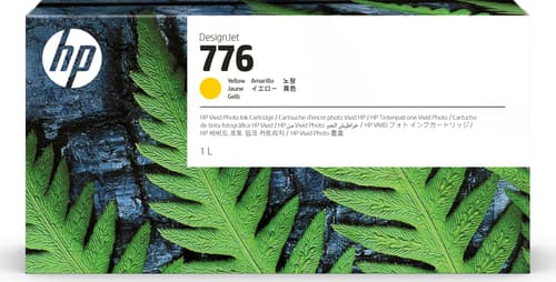 Hp 776 Blækpatron, 1 Liter, Gul – Designjet Z9+ Pro