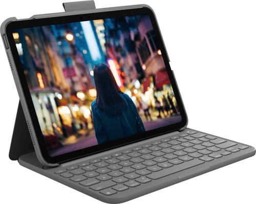 Logitech Slim Folio - (löytötuote Luokka 2) Pohjoismainen Harmaa