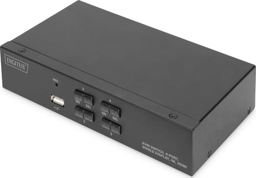Digitus 4-porters 4k Hdmi Kvm-svitsj