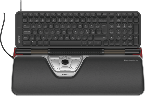 Contour Design Rollermouse Red Plus +balance Mid Wired Kabel Nordisk