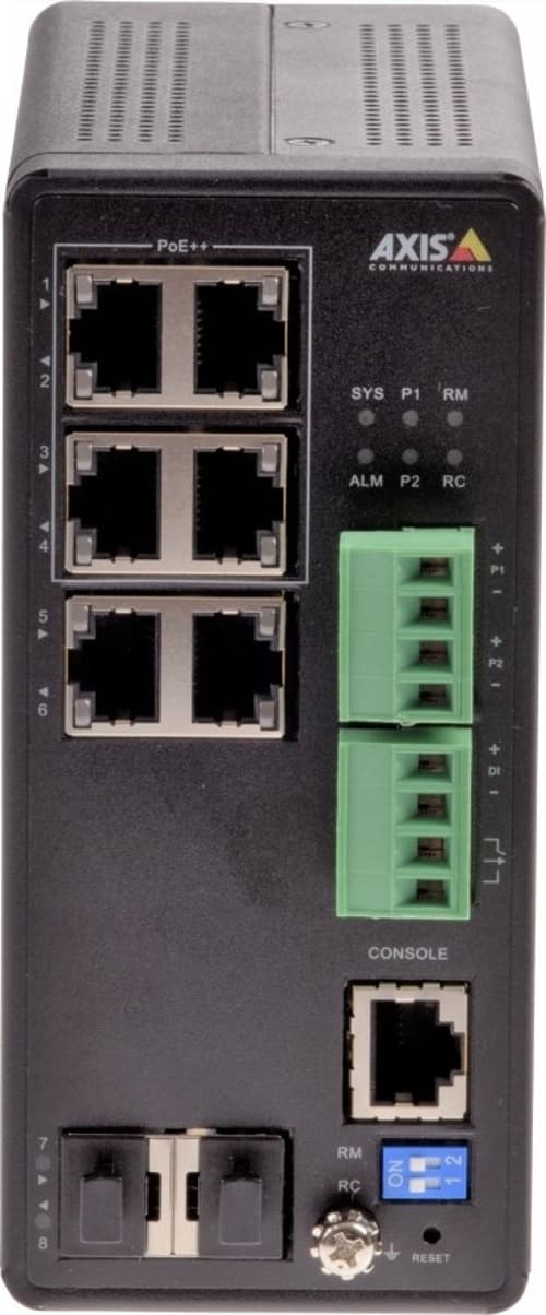 Axis 01633-001 Netværksswitch Administreret Gigabit Ethernet (10/100/1000) Strøm Over Ethernet (poe) Sort