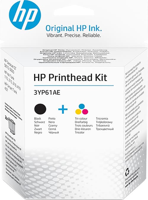 HP - 2 pakker - farve (cyan, magenta, gul), pigmenteret sort - original - printerhoved-udskiftningssæt - for Deskjet GT 58XX  Ink Tank 11X, 31X  Ink Tank Wireless 41X  Smart Tank Wireless 45X