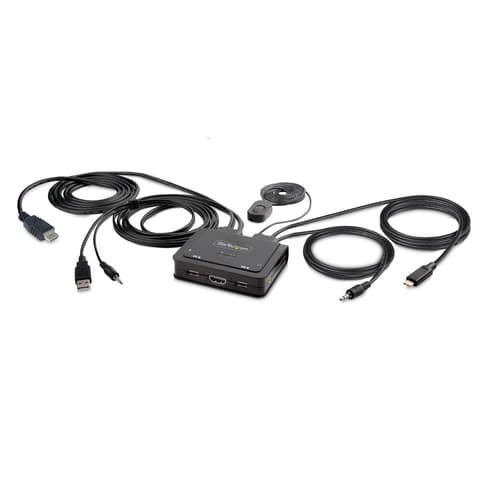 Startech Startech.com C2-h46-uac-cbl-kvm Kvm-bryter Sort