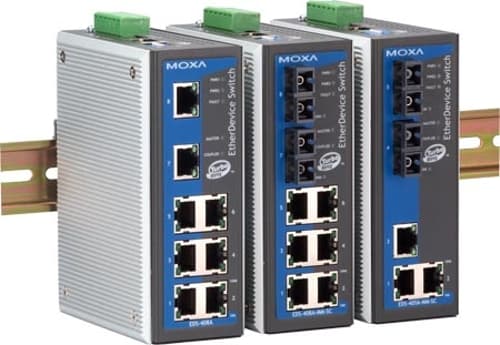 Moxa Etherdevice™ Switch, Eds-405a, Multi Mode, St Connector X 2 Hallittu