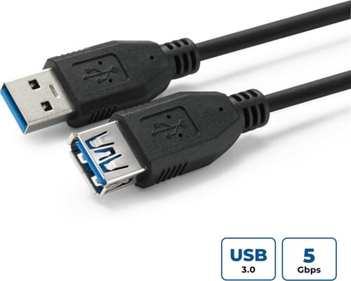 Microconnect Usb3.0aaf3b Usb-kabel Usb 3.2 Gen 1 (3.1 Gen 1) 3 M Usb A Sort 3m. Usb-a Usb-a Sort billede