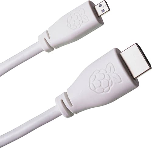 Raspberry Pi Hdmi Cable 1m Hdmi Micro Hdmi Valkoinen