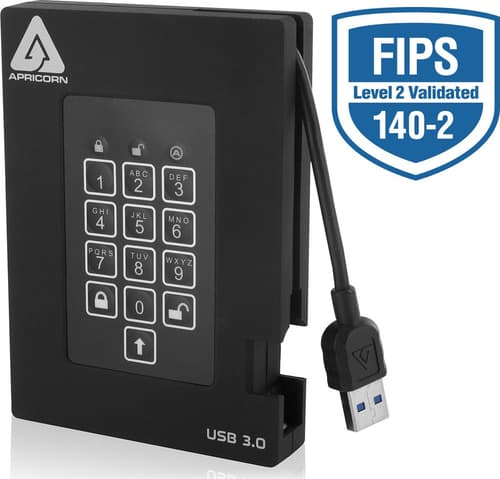 Apricorn Padlock Fortress 2tb Svart