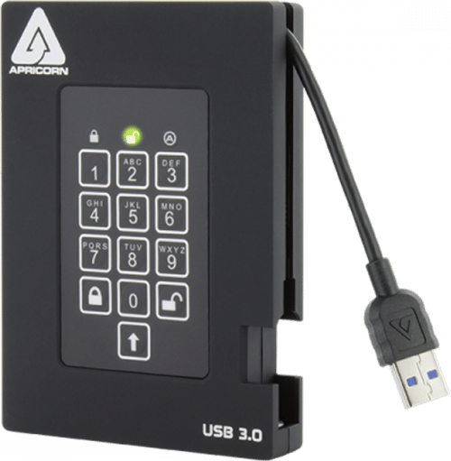 Apricorn Padlock Fortress 16tb Usb-a Sort