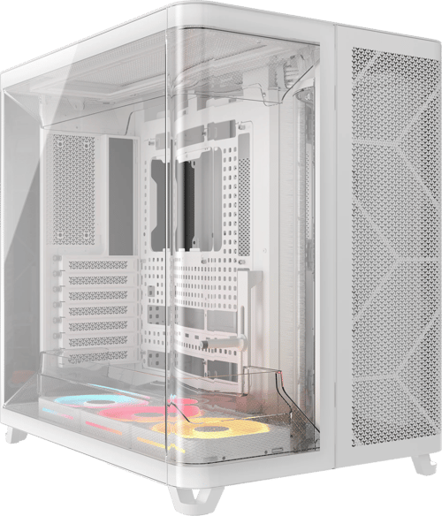 Corsair Air 5400 Lx-r Rgb Icue Link 3x Chamber Midi Tower Valkoinen