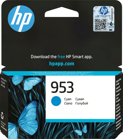 Hp Blæk Cyan 953 - Officejet Pro 8710/8720/8730/8740