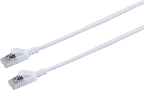 Prokord Tp-cable U/ftp Cat.6a Slim Lszh Rj45 1.0m White Rj-45 Cat 6a 1m Valkoinen