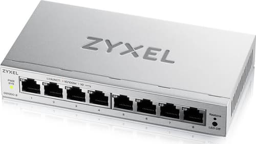 Zyxel Gs1200-8v3 Administreret L2 Gigabit Ethernet (10/100/1000) Desktop Grå