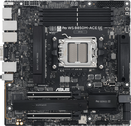 Asus Pro Ws B850m-ace Se Am5 Micro-atx Bundkort billede