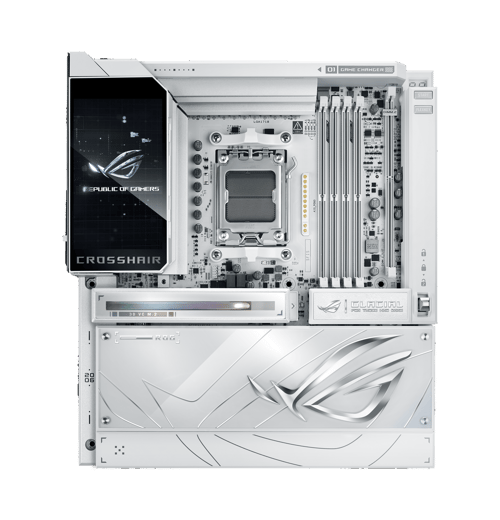 ASUS ROG CROSSHAIR X870E GLACIAL Moderkort - AMD X870E - AMD AM5 socket - DDR5 RAM - Extended ATX