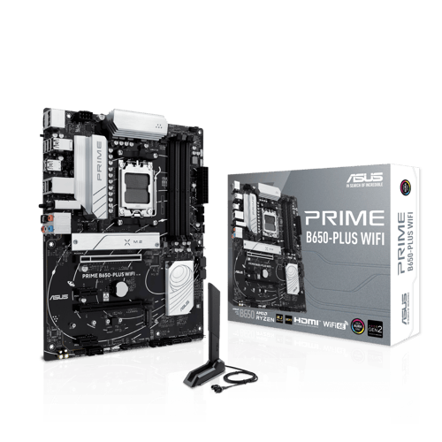 ASUS PRIME B650-PLUS WIFI Moderkort - AMD B650 - AMD AM5 socket - DDR5 RAM - ATX
