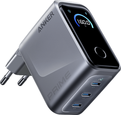 Anker Prime 160W 3 porter lader (sølv)