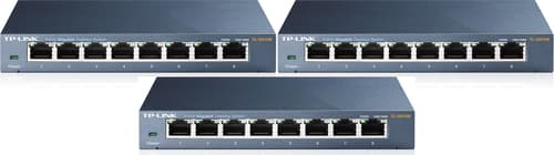 Tp-link Tl-sg108 Network Switch Unmanaged L2 Gigabit Ethernet (10/100/1000) Black 3-pack