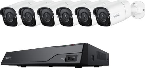 Reolink Nvs8-5mb4 Sikkerhedssystem 8-kanals Nvr + 6 X 4k Bullet-kameraer