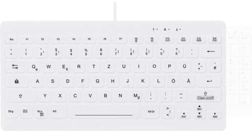 Contour Design Active Key Quickclean Medical Removable Cover Mini Ledningsført Nordisk Tastatur