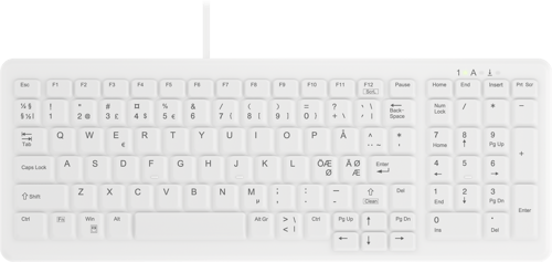 Contour Design Active Key Classicclean Medical Removable Cover Compact Ledningsført Nordisk Tastatur