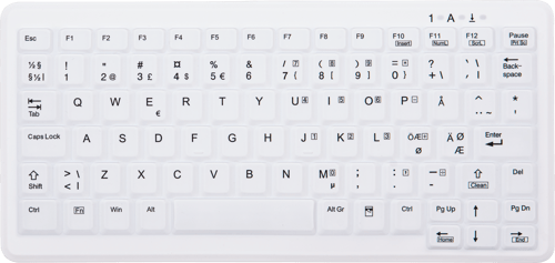 Contour Design Active Key Classicclean Medical Ip68 Mini Trådløs Nordisk Tastatur