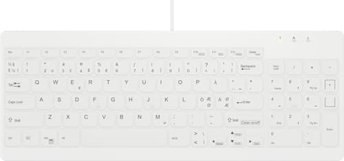 Contour Design Active Key Quickclean Medical Removable Cover Compact Kabel Nordisk Tangentbord