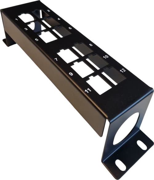 Direktronik 12-port Keystone 10" Patch Panel Musta