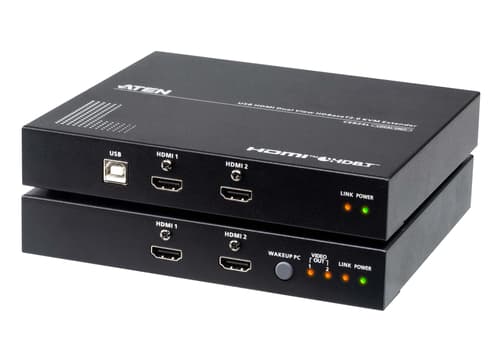 Aten Usb Hdmi Dual View Hdbaset 2.0 Kvm Extender 4k