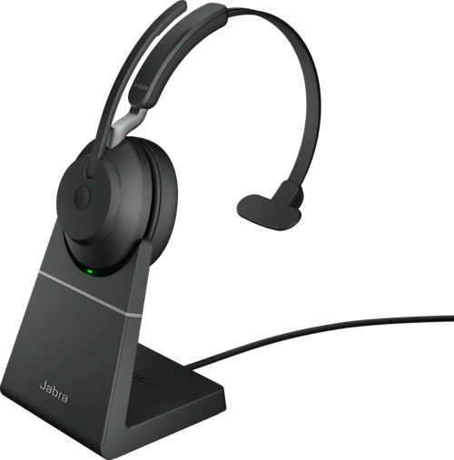 Jabra Evolve2 65 Incl Charging Stand - (löytötuote Luokka 3) Mono Usb-a Avaya, Cisco, Unify, Mitel, Microsoft Teams, Zoom, Google Meet, Amazon Chime Musta